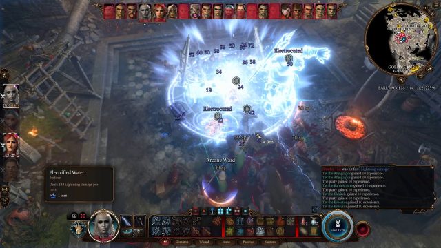 Baldur’s Gate 3 Abjuration School Wizard Build Guide - Glyph of Warding Lightning in Combat