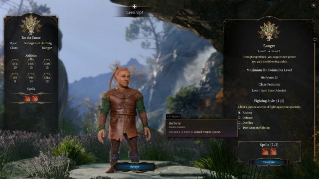 Baldur’s Gate 3 Beast Tamer Ranger Build Guide - Archery Passive Feature