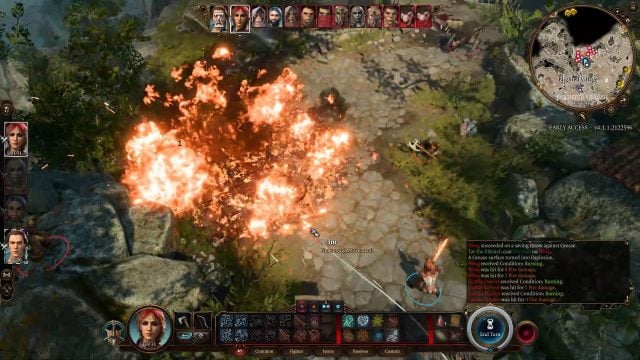 Baldur’s Gate 3 Eldritch Knight Fighter Build Guide - Grease and Fire Bolt in Combat