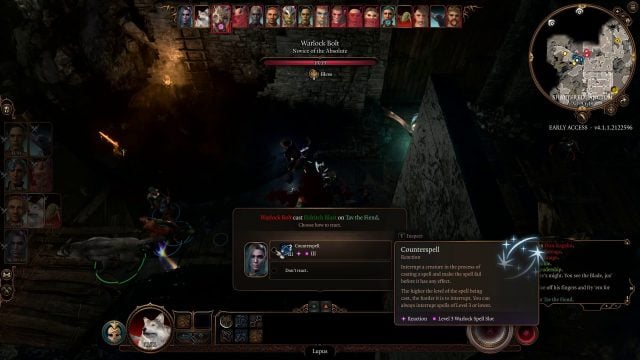 Baldur’s Gate 3 The Fiend Warlock Build Guide - Counterspell in Combat