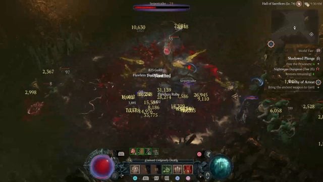 Diablo 4 Bloodshadow Necromancer Build in Combat