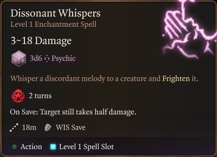 Dissonant Whispers Spell