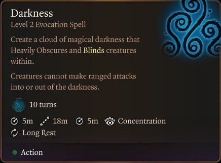 Drow Magic Darkness Spell