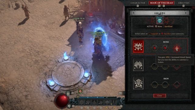 Fate Lancer Necro Build - Sacrificed Bone Golem to Gain Increased Attack Speed