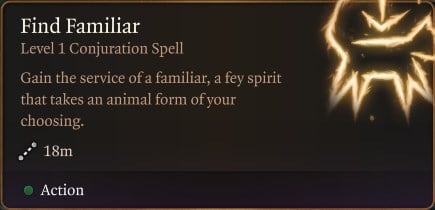 Find Familiar Conjuration Spell