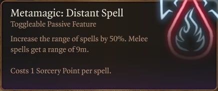 Metamagic Distant Spell