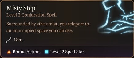 Misty Step Spell